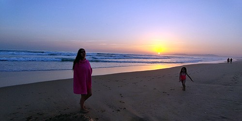 At the beach